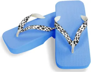 [One Step] [Hajime] Geta Clogs, Soft and Water Resistant, Made of Sponge, 11.2 inches (28.5 cm), SB/Leopard x White, Leopard x White (Leopard x White/28.5), Leopard × White, 28.5 cm