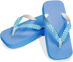 [One Step] [Hajime] Geta Geta Clogs, Soft and Water Resistant, Made of Sponge, 9.4 inches (24 cm), SB/Checkered x Sky Blue, Checkered x Sky Blue, Strawberry × Sky Blue, 24.0 cm