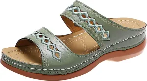 Orthopedic Sandals for Women Arch Support Orthopedic Platform Wedge Sandals Comfort Open Toe Fashion Outdoor Summer Slippers Comfortable Casual Wedge Flip Flops Walking Mules for Beach Vacation