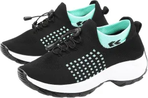 Orthopedic Sneakers for Women Men Adjustable Elastic Strap Trainers Shoes,Lightweight Breathable Damping Air Cushion Sneakers Non-Slip Platform Waterproof Comfort Soles Sports Shoes with Arch Support