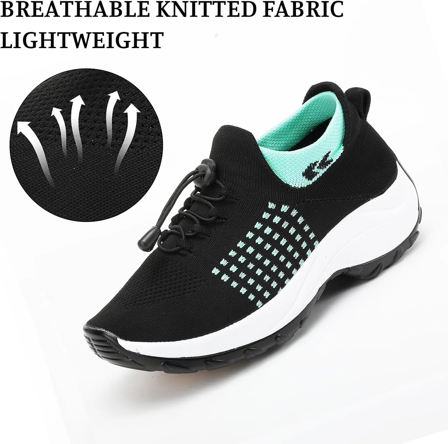 Orthopedic Sneakers for Women Men Adjustable Elastic Strap Trainers Shoes,Lightweight Breathable Damping Air Cushion Sneakers Non-Slip Platform Waterproof Comfort Soles Sports Shoes with Arch Support