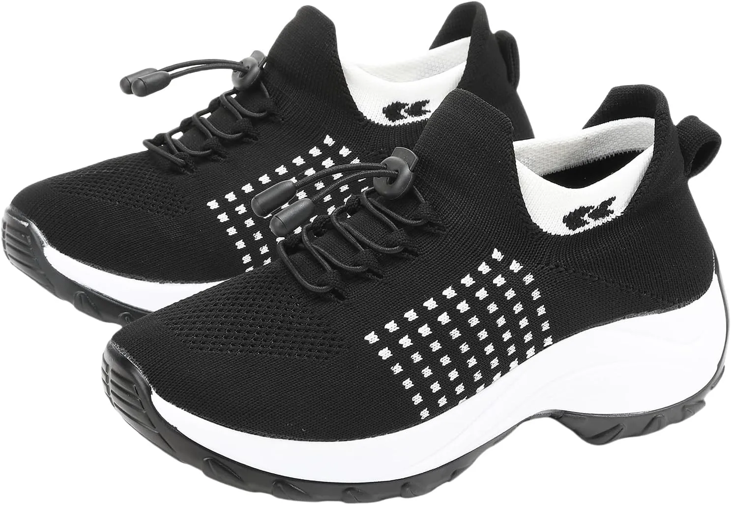 Orthopedic Sneakers for Women Men Adjustable Elastic Strap Trainers Shoes,Lightweight Breathable Damping Air Cushion Sneakers Non-Slip Platform Waterproof Comfort Soles Sports Shoes with Arch Support