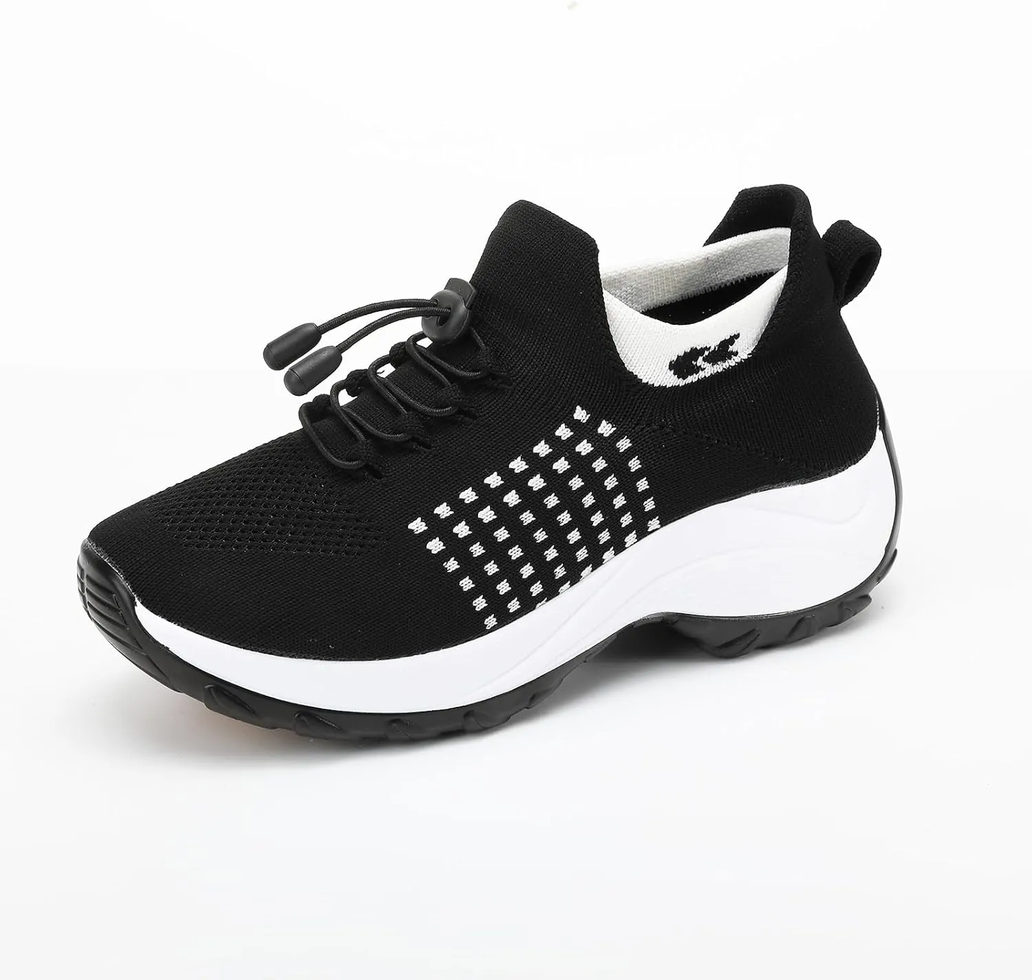 Orthopedic Sneakers for Women Men Adjustable Elastic Strap Trainers Shoes,Lightweight Breathable Damping Air Cushion Sneakers Non-Slip Platform Waterproof Comfort Soles Sports Shoes with Arch Support