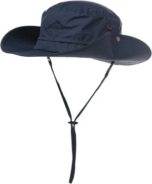 Oversize XL XXL Large Wide Brim Waterproof UPF 50  Bucket Sun Summer Travel Fishing Hiking Fisherman Hat Detachable Chin