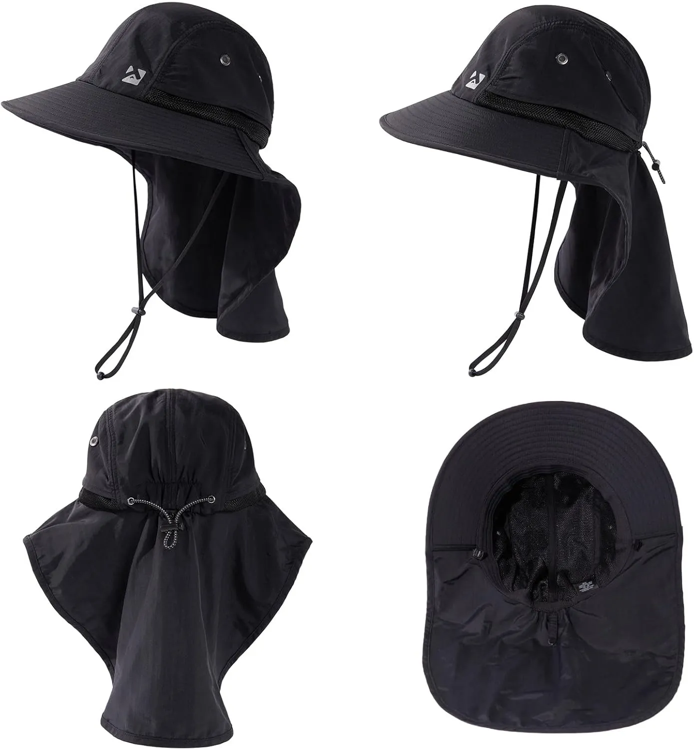 Oversized XL XXL Mens Sun Hat Big Head Neck Flap Shade Waterproof UPF50  Wide Brim Hat Fishing Safari Hiking