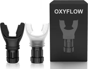Oxyflow Portable Adjustable Trainer for Oral and Muscular Exercise - for Daily Fitness Training, Easy to Clean, White Black
