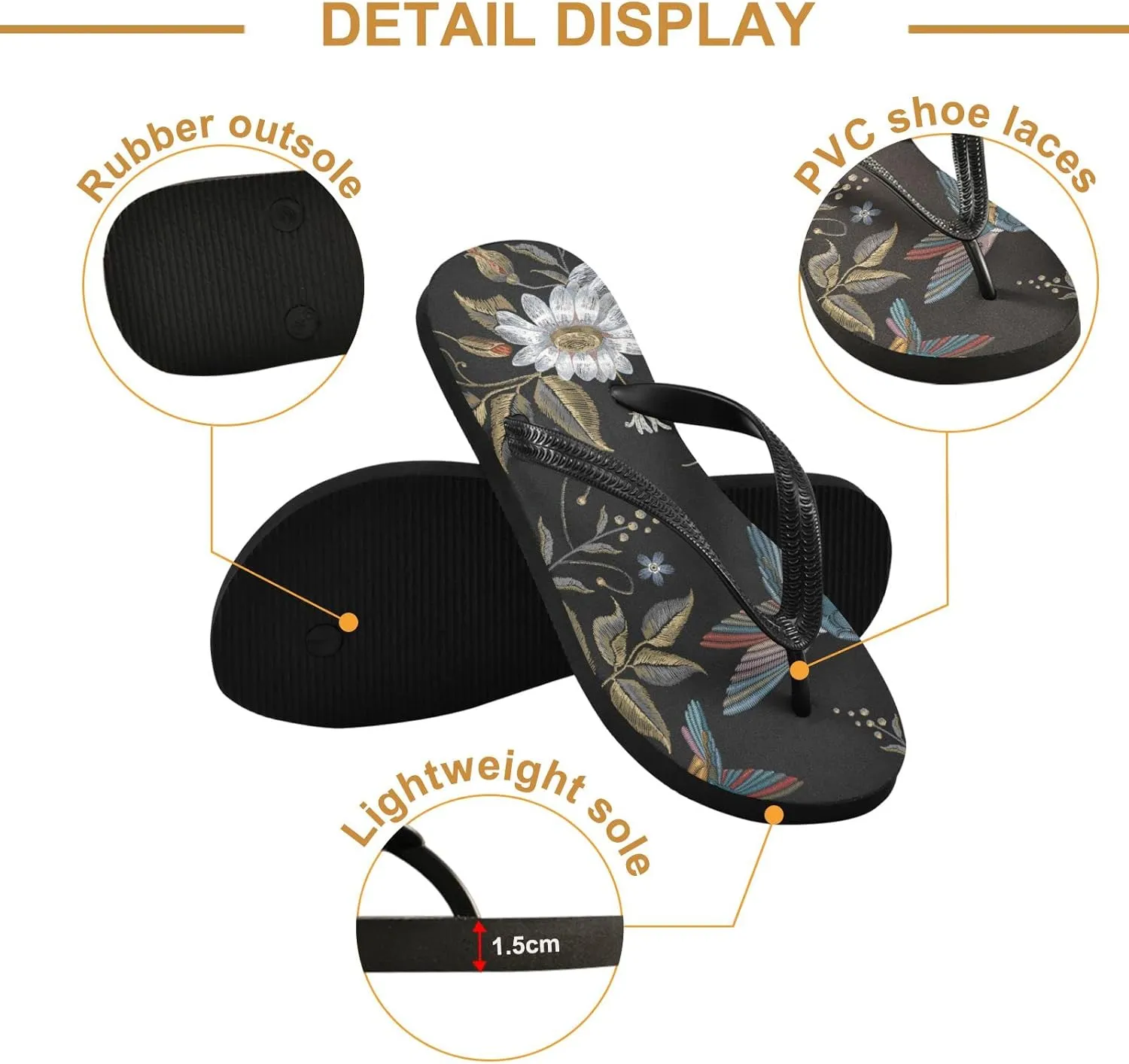 Oyihfvs Flip Flops Flip Sandal Home Slippers Hotel Spa Bedroom for Men Women XS-XXL