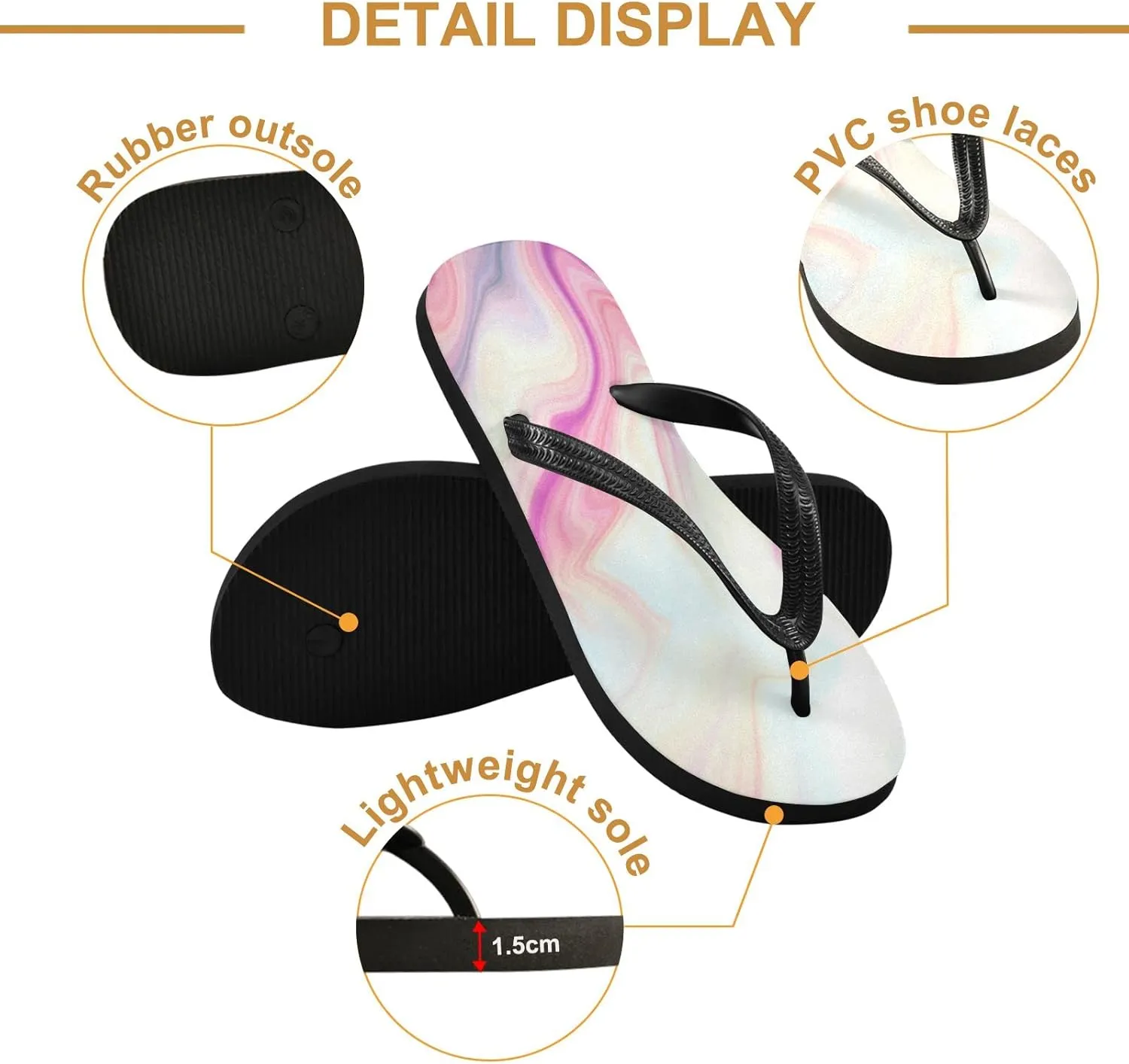 Oyihfvs Flip Flops Flip Sandal Home Slippers Hotel Spa Bedroom for Men Women XS-XXL