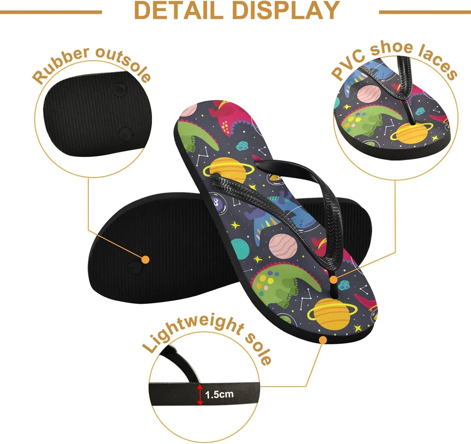 Oyihfvs Flip Flops Flip Sandal Home Slippers Hotel Spa Bedroom for Men Women XS-XXL