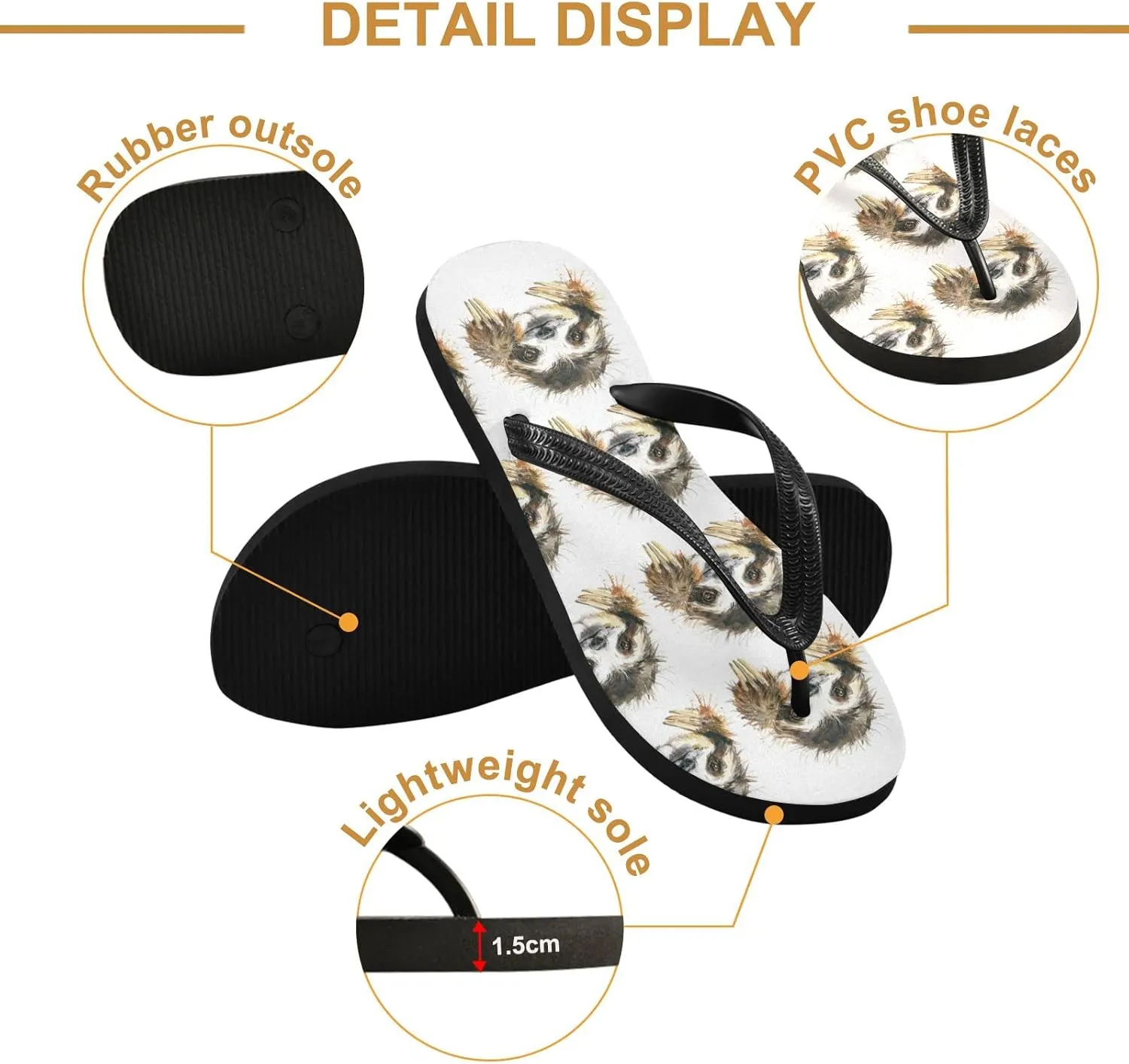 Oyihfvs Flip Flops Flip Sandal Home Slippers Hotel Spa Bedroom for Men Women XS-XXL