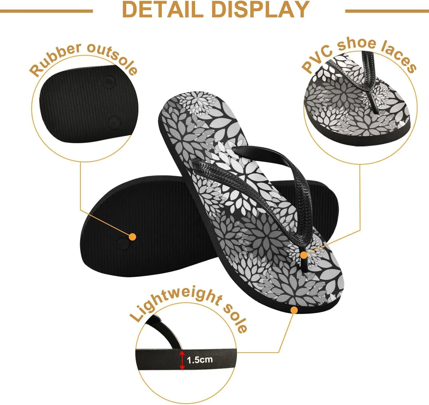 Oyihfvs Flip Flops Flip Sandal Home Slippers Hotel Spa Bedroom for Men Women XS-XXL