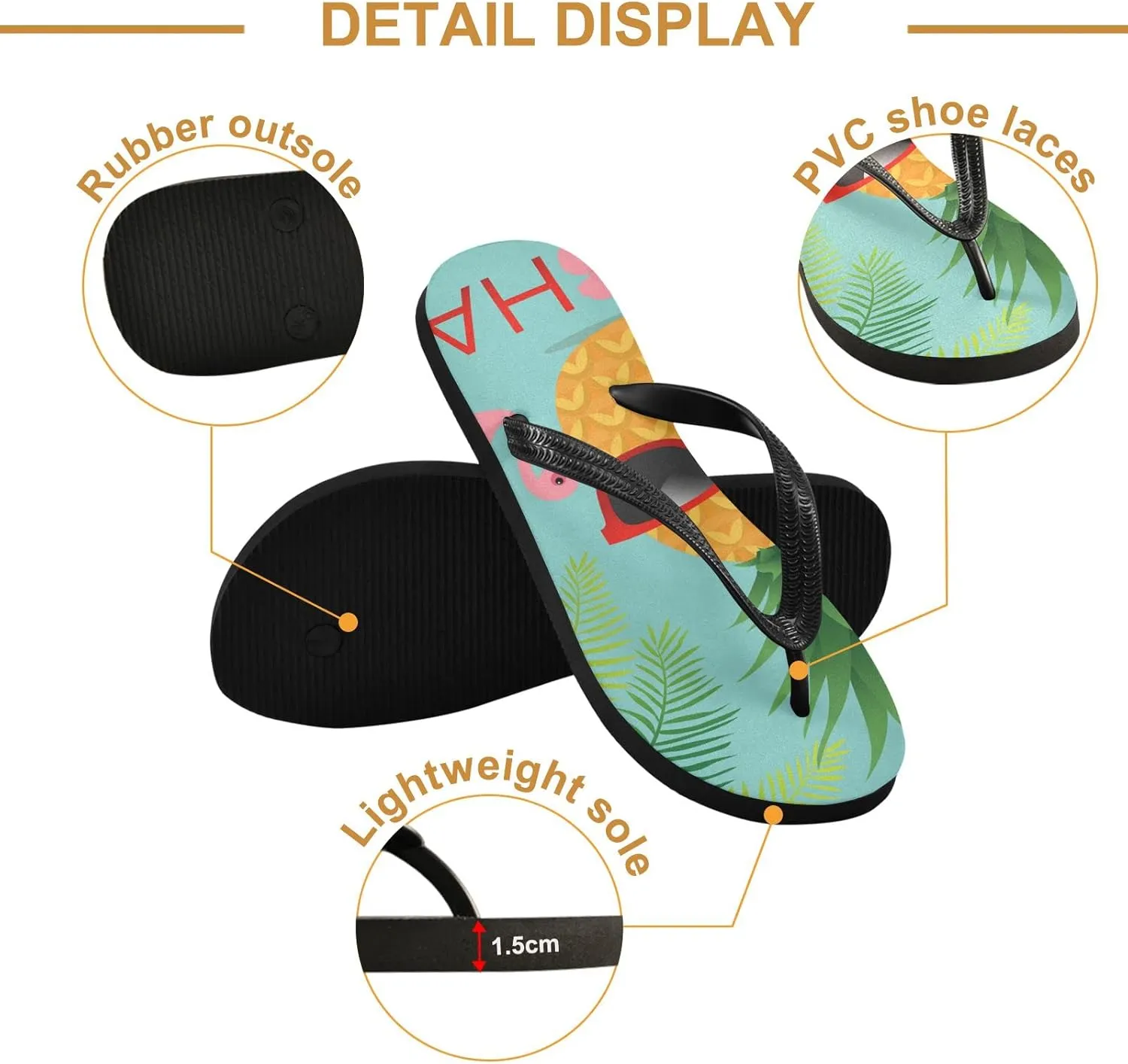 Oyihfvs Flip Flops Flip Sandal Home Slippers Hotel Spa Bedroom for Men Women XS-XXL