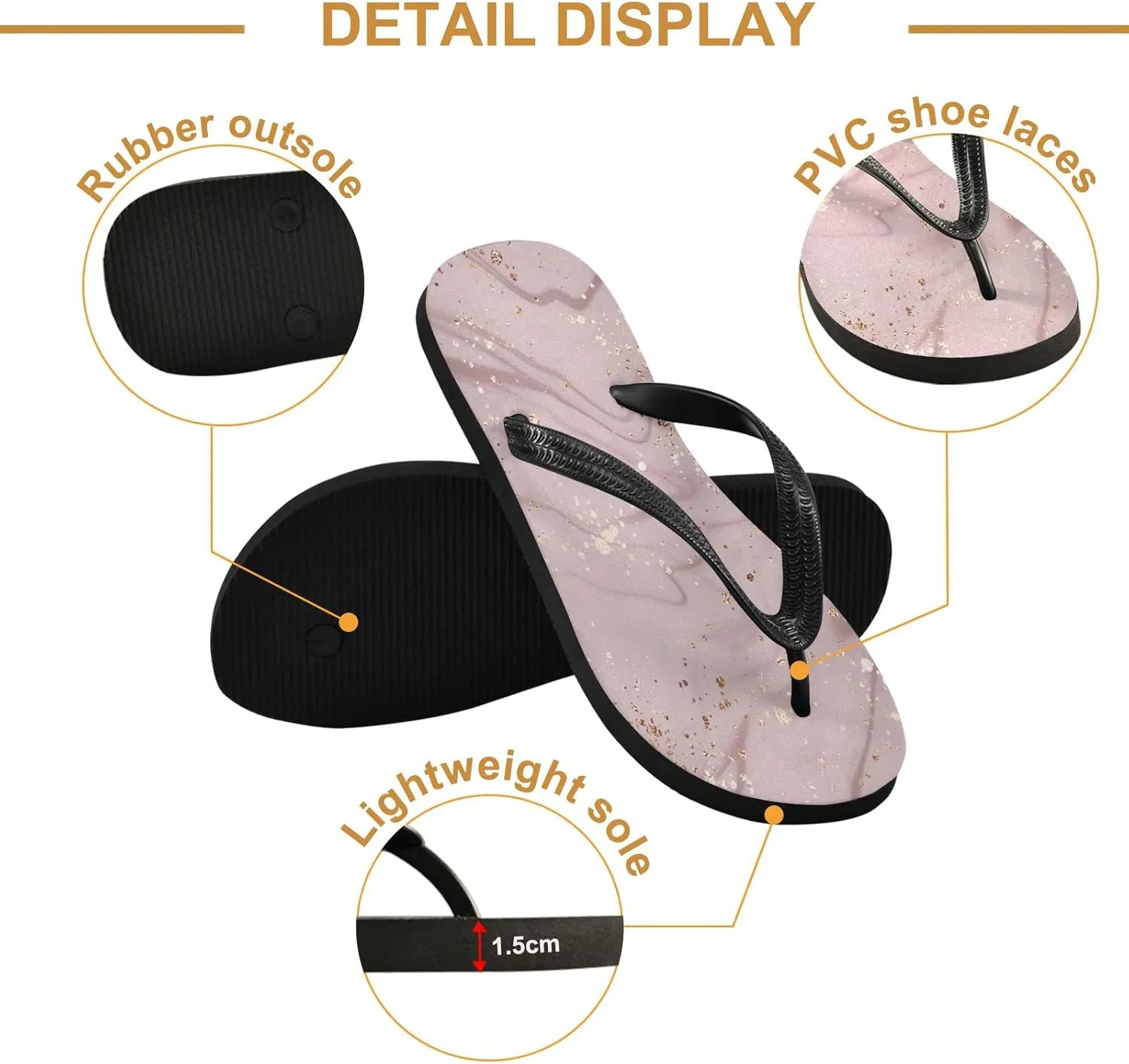 Oyihfvs Flip Flops Flip Sandal Home Slippers Hotel Spa Bedroom for Men Women XS-XXL