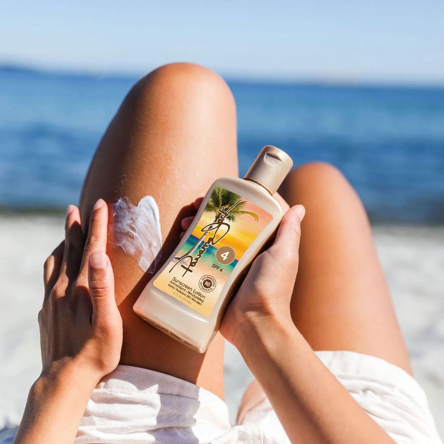 Panama Jack Sunscreen Tanning Lotion - SPF 4, PABA, Paraben, Gluten & Cruelty Free, Antioxidant Moisturizing Formula, 6 FL OZ (Pack of 1)
