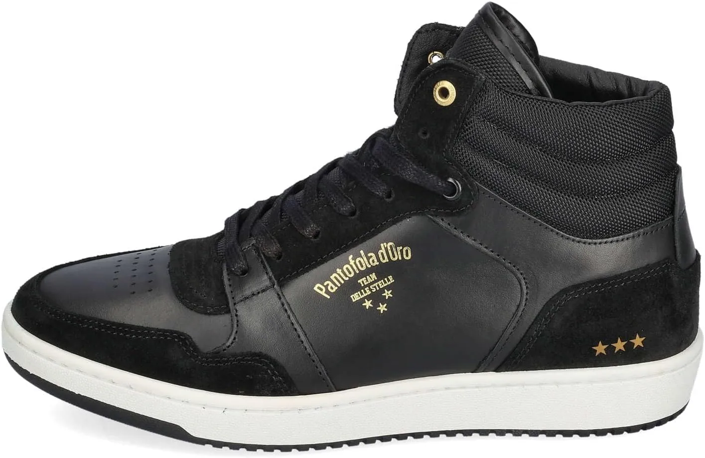Pantofola d'Oro Men's Low Sirolo Mid Trainers, Black Pd001002443m 1000, 10 Men