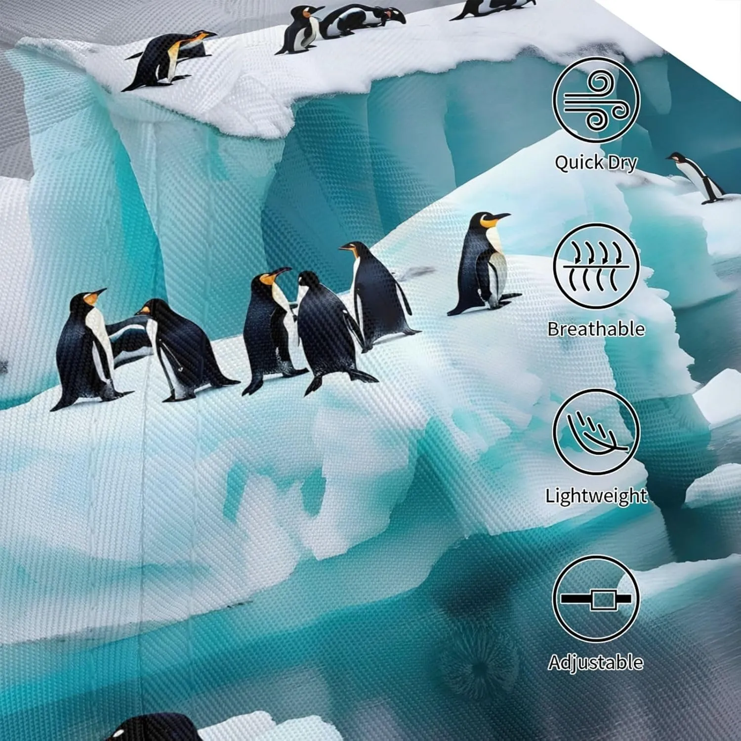 Penguins On The Iceberg Printing Men Women Baseball Cap with Adjustable Buckle Summer Baseball Cap Golf Dad Hat for Outdoor