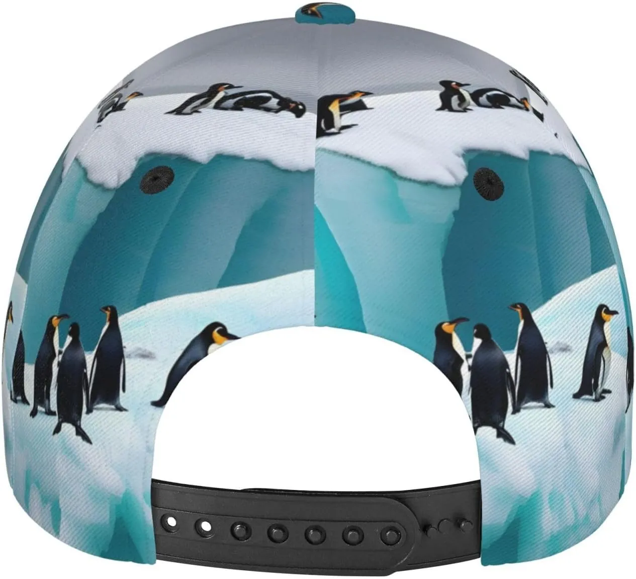 Penguins On The Iceberg Printing Men Women Baseball Cap with Adjustable Buckle Summer Baseball Cap Golf Dad Hat for Outdoor