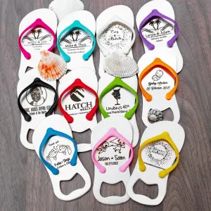 Personalized Flip Flop Bottle Opener | Destination Bridal Shower & Wedding Favors