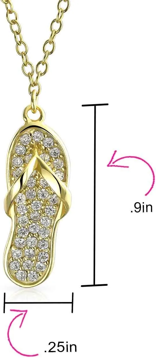Personalized Nautical Tropical Vacation Enamel CZ Pink White Blue Opal Beach Flip Flop Sandal Pendant Necklace Bracelet For Women Teen .925 Sterling Silver
