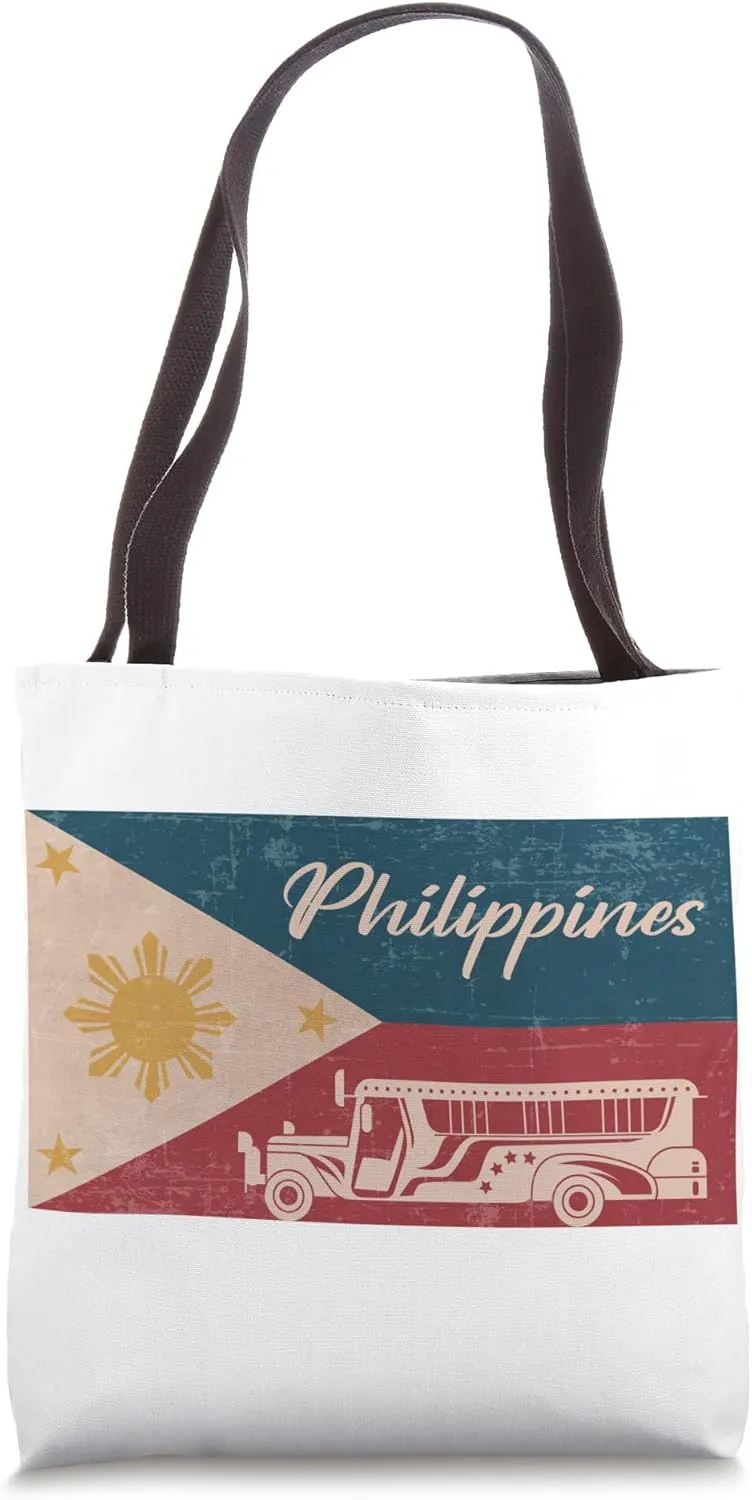 Philippines Jeepney Manila Cebu Subic Angeles Gift Souvenir Tote Bag