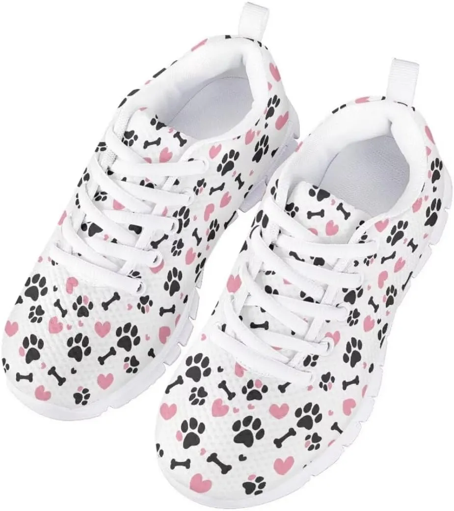 Pinupub Boys Girls Tennis Sports Shoes Breathable Non Slip Lace Up Sneakers for Running Hiking