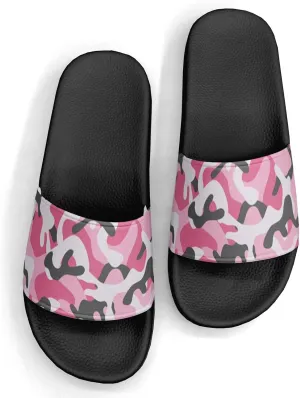 Pitovozu Art Camo Colorful Slippers for Women Men Comfotable Sandals Non Slip Home Bedroom Pool Shower Outdoor Slide Slippers
