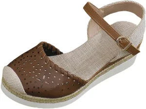 Platform Sandals for Women 2025 Breathable Hollow Out Closed Toe Slip On Sandals Buckle Ankle Strap Wedge Sandal Arch Support Slippers Fashion Summer Bohemia Beach Shoes