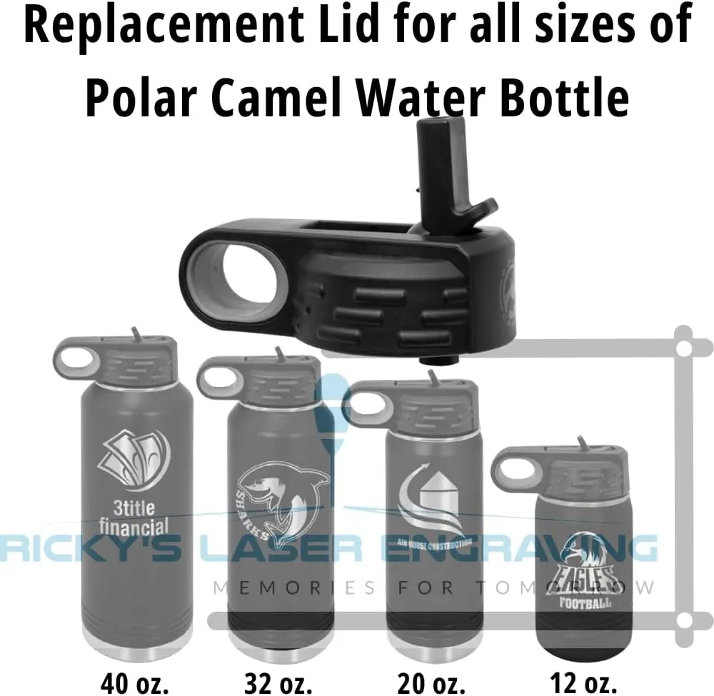Polar Camel Water Bottle Lids (2-Pack) - Replacement Flip Top Lids for (12oz, 20oz, 32oz, 40oz)