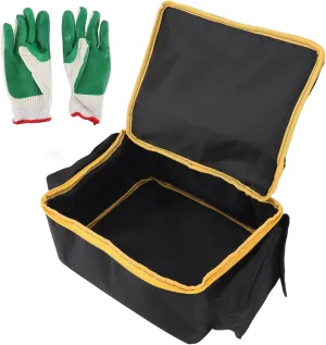 Portable Air Compressor Bag for DCC020IB 20V Tire Inflator, Dust proof Nylon Carrying Case with Ergonomic Handle, Foldable Space Saving Design, Accessory Pockets and Dual Zipper