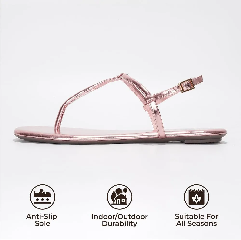Project Cloud Thong Sandals for Women 2025 - Memory Foam and Lightweight Summer Essentials - Non Slip Flip Flops for Women Footwear with Back Strap Beach Flats Sandals (Celebration)