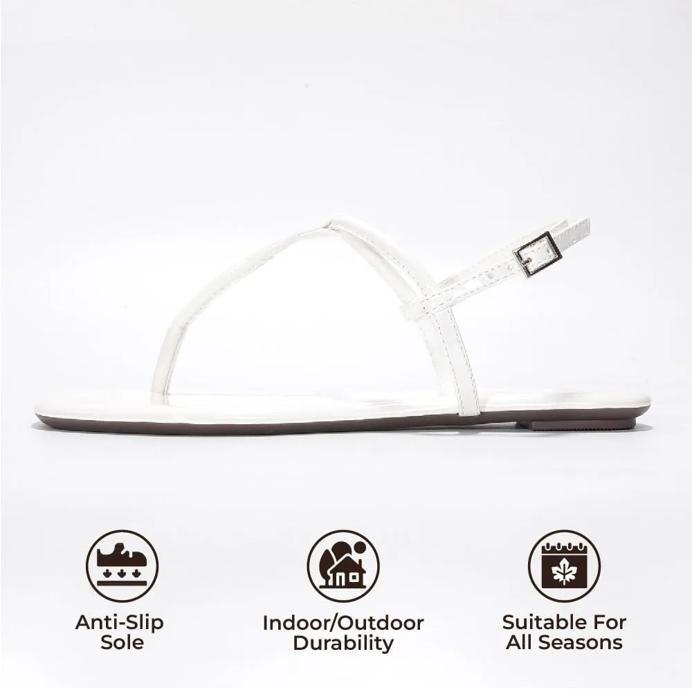 Project Cloud Thong Sandals for Women 2025 - Memory Foam and Lightweight Summer Essentials - Non Slip Flip Flops for Women Footwear with Back Strap Beach Flats Sandals (Celebration)