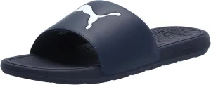 PUMA Men's Cool Cat 2.0 Slide Sandal, Sport Navy White, 12