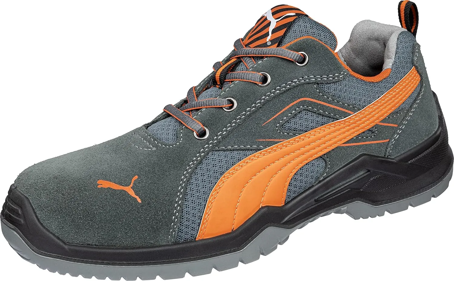 PUMA Safety Mens Omni Flash Low Lace Up Safety Trainer/Sneaker (10 US) (Orange)