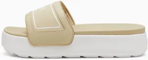 PUMA - Womens Karmen Slide Sandals, Color Putty/White, Size: 10 M US