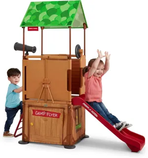 Radio Flyer Play & Fold AwayTreehouse, Toddler Climber, Kids Playhouse for Ages 2-5