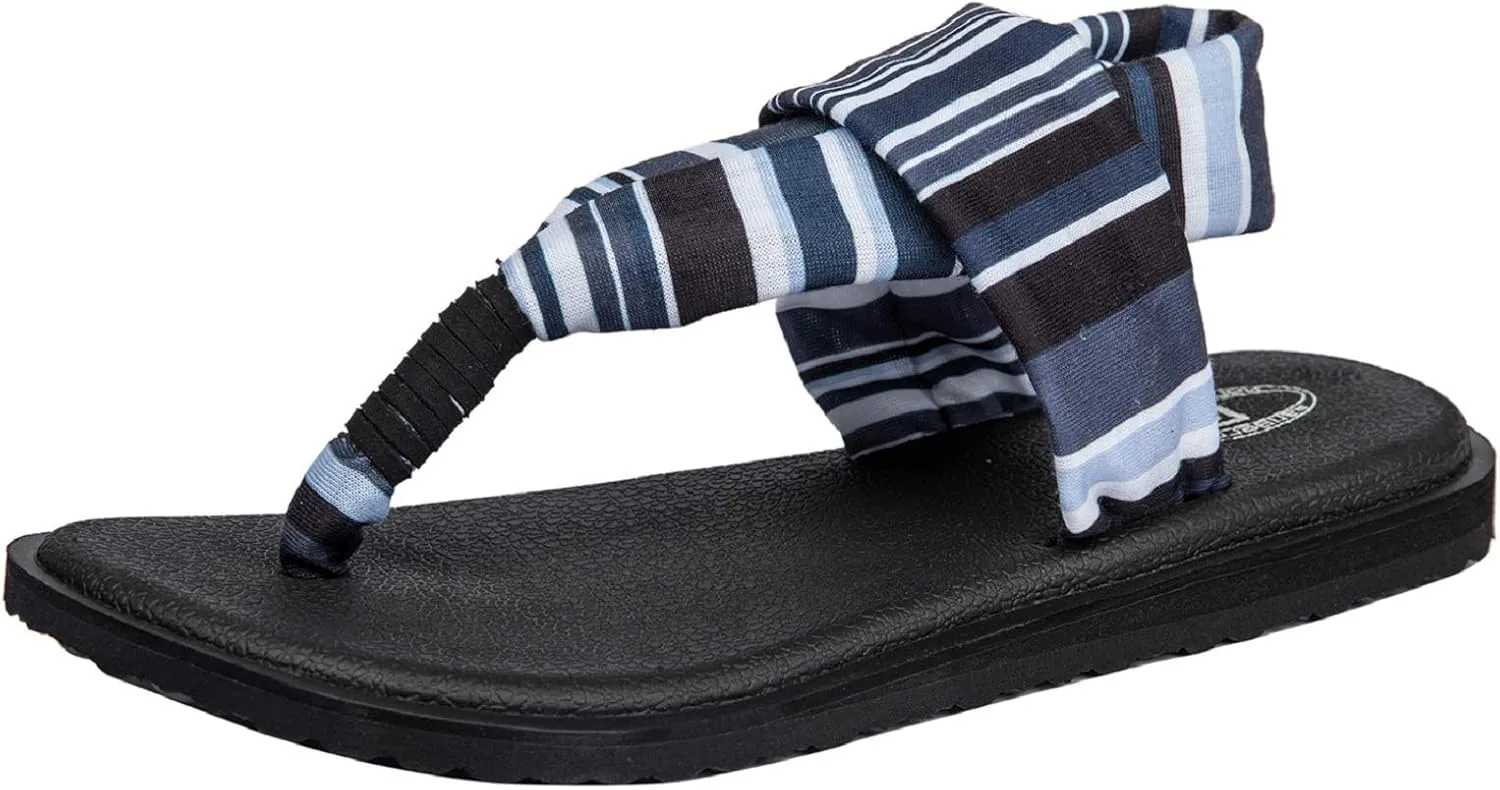 Ranberone Women's Yoga Mat Flip Flops Casual Flat Summer Beach Sandals