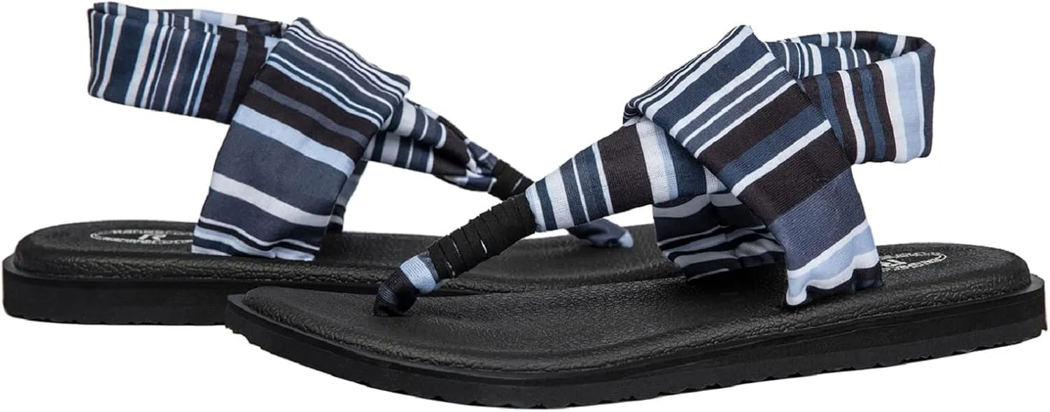 Ranberone Women's Yoga Mat Flip Flops Casual Flat Summer Beach Sandals