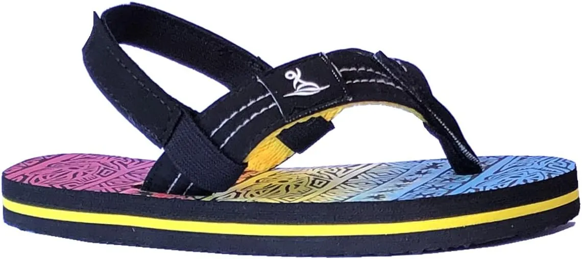 REDVOLUTION New Boys' Beach Sandal TRIBAL Tattoo | Geometric Bali Flip-Flop Sandals