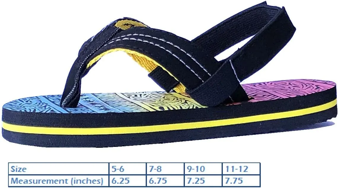 REDVOLUTION New Boys' Beach Sandal TRIBAL Tattoo | Geometric Bali Flip-Flop Sandals