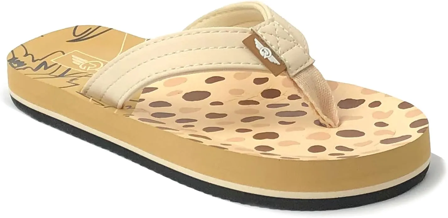 REDVOLUTION New Boys' Beach Sandal TRIBAL Tattoo | Geometric Bali Flip-Flop Sandals