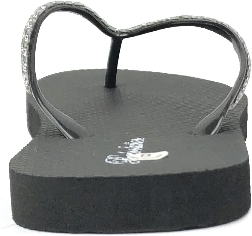 REDVOLUTION Women's Rhinestone Sandals Soft Platform Footbed Midsole Fashion Flip Flop