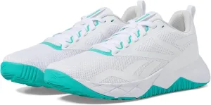 Reebok Women's NFX Trainer Sneaker, Footwear White/Black/Unleashed Green, 6