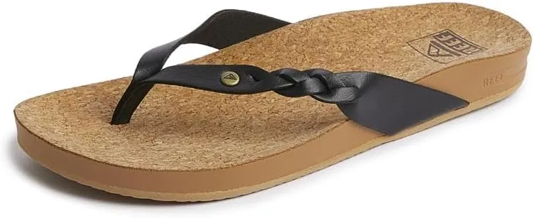 REEF Cushion Court Twist Women's Flip Flop, Molded Cushion Footbed, Arch Support