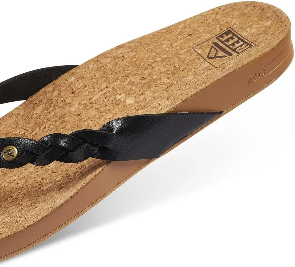 REEF Cushion Court Twist Women's Flip Flop, Molded Cushion Footbed, Arch Support