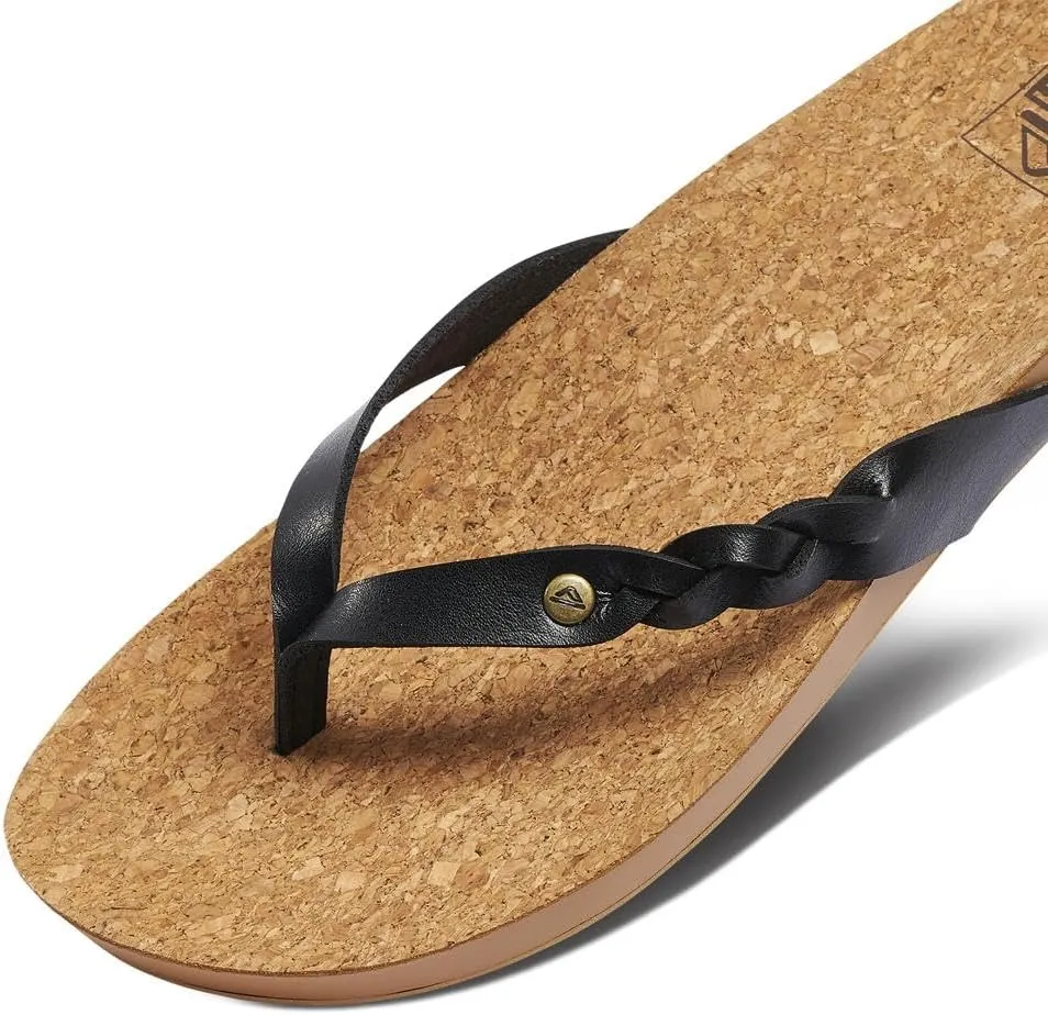 REEF Cushion Court Twist Women's Flip Flop, Molded Cushion Footbed, Arch Support