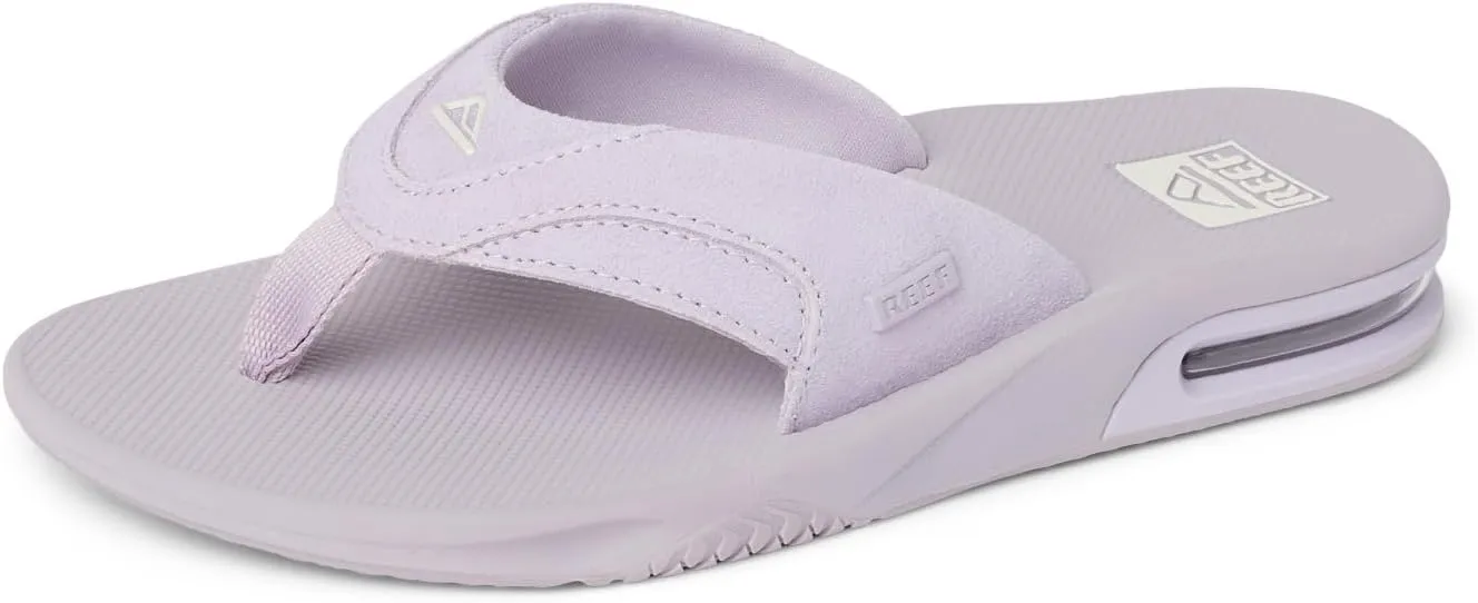 Reef Women's Fanning Flip-Flop, Lavender Suede, 7