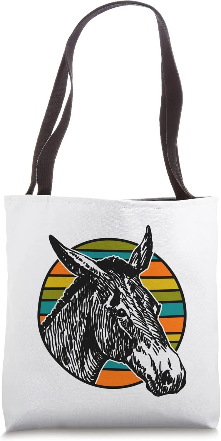 Retro Mule Animal Tote Bag