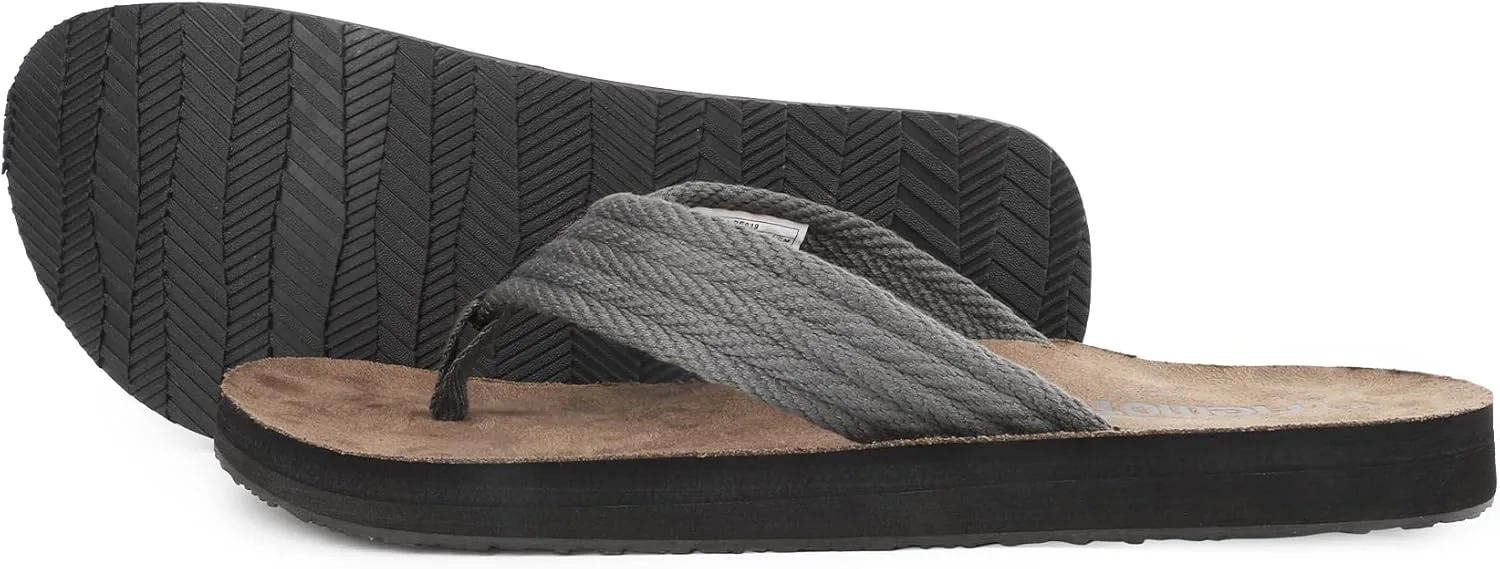 riemot Mens Flip-Flops Arch Support Classical Thongs Sandals Summer Suede 3 Point Beach Flip Flop Comfort Cushioned Slippers for Swimming Pool Home Travel US9/14