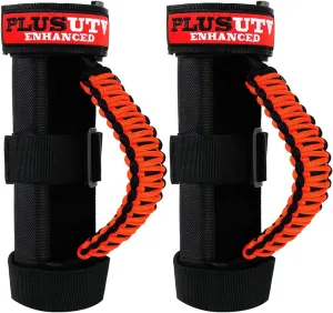 Roll Bar Grab Handles Grips Triple Straps for UTV ATV Polaris Ranger RZR XP900 1000 Honda Pioneer Talon Kawasaki Wildcat Yamaha YXZ Can Strap 1.75 to 2 Inch Bars 2PCS Orange
