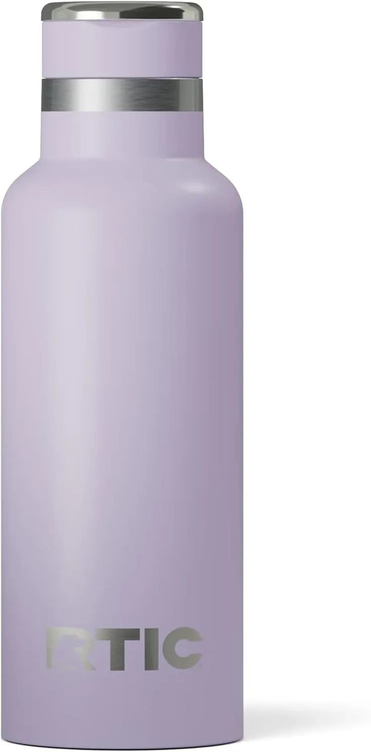 RTIC 16oz Journey Bottle Metal Stainless Steel Vacuum Insulated, BPA Free, Reusable, for Water, Hot and Cold Drinks, Travel, Sports, Camping, Dusty Lilac